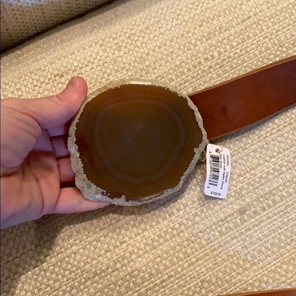 Michael Stars agate belt in cognac - Picture 6 of 6